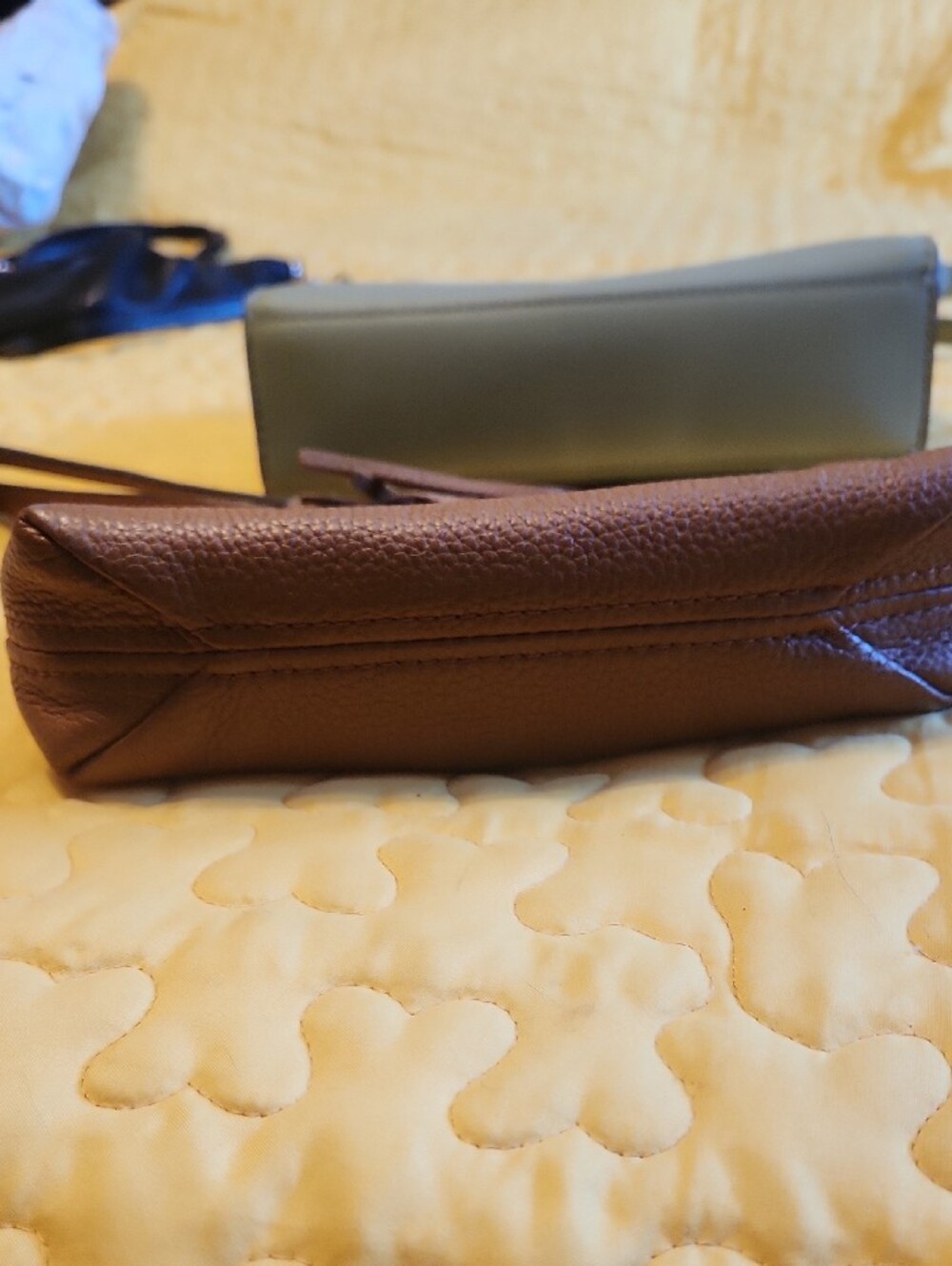 Michael Kors Tan Pebbled Leather Crossbody with Tassel - Picture 3 of 8